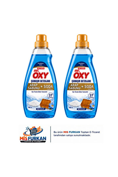 Oxy Arap Sabunu ve Soda Katkılı Çamaşır Deterjanı 1480 ml Beyazlar 2 Adet