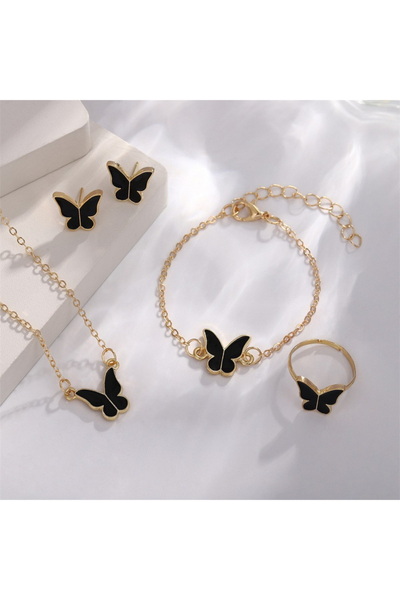 Choice5 RINHOO FRIENDSHIP NC24Y0324-1 Fashion Butterfly Jewelry Set Acrylic R...