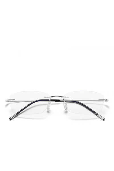 Choice16 +150 silver Anti Blue Light Men Reading Glasses Memory Titanium Riml...