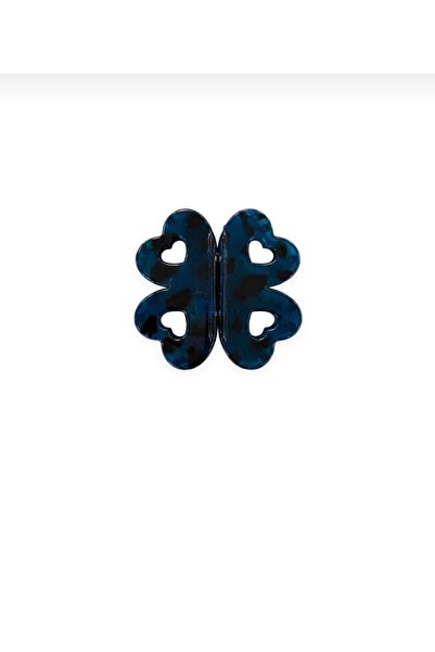 nesdesignn Patterned Clover Magnet Buckle — Navy Blue