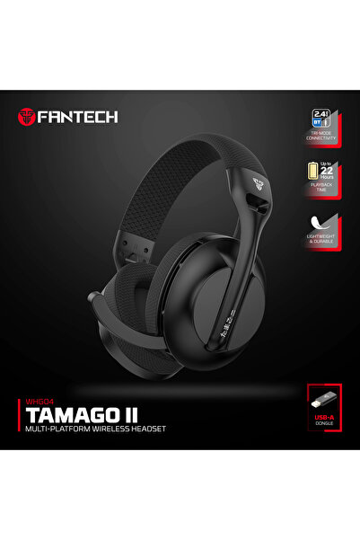 Choice1 WHG04 BLACK FANTECH TAMAGO II WHG04 Wired and Wireless Headset 40MM B...