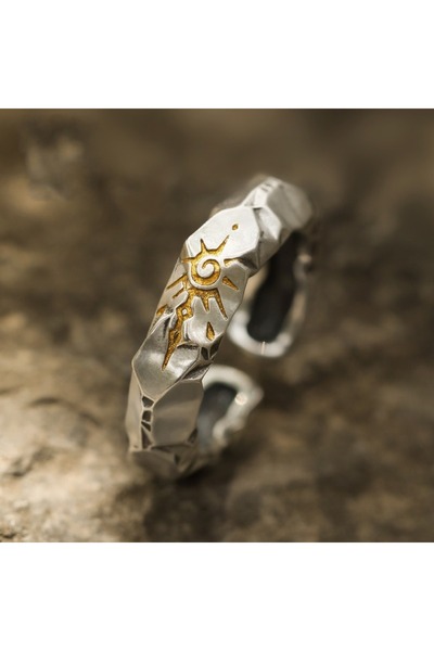 Choice Adjustable Type1 Adjustable Wishing Stone Totem Ring, Stainless Steel ...