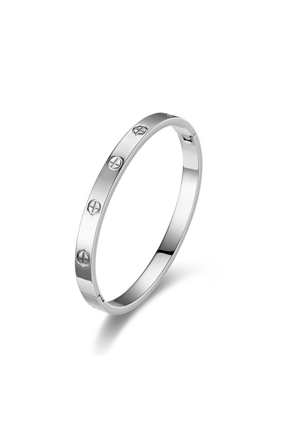 Choice Steel color 58-60mm JP One Elegant Gold Color Snap Bracelet, Stainless...