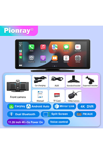 Choice4 Dual cam with 64G Pionray 7/10 inches android auto Universal Portable...