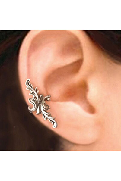 Choice E2696 Huitan Carved Cuff Earrings Aesthetic Pattern Vintage Silver Col...