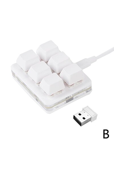 Choice B Mini 6 Keys Keyboard Bluetooth Custom Keypad Wireless Rechargeable S...