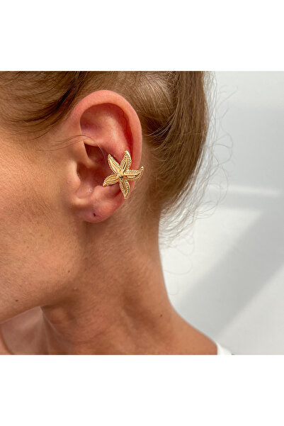 Choice 1PC Gold Color5 Ingemark 1PC Simple Metal Starfish Flower Ear Cuff for...