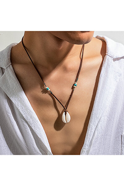 Choice Brown Salircon Bohemian Simulation Shell Pendant Choker Simple Brown K...
