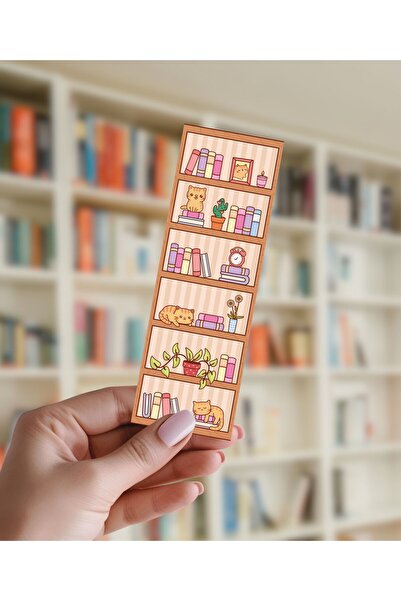 Flurina Studio Kitap Ayracı No:039 - Cozy Bookshelf