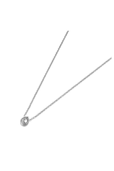 Choice N25022P Lokaer Delicate Teardrop Cubic Zirconia Crystal Pendant Neckla...