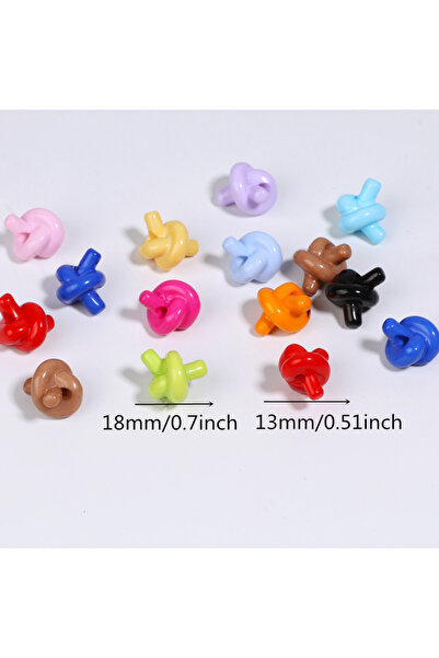 Choice C07873 30pcs 13x18mm Colorful Knot Acrylic Beads Loose Spacer Beads Fo...
