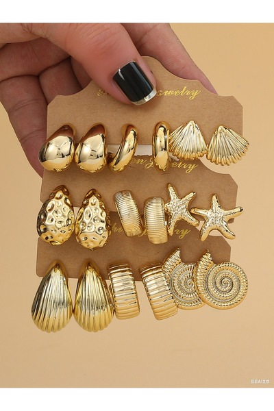 Choice Main Picture(9pairs) 3PAIRS-6PAIRS/Set Fashionable &Golden Starfish, S...