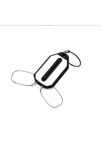 Choice5 +150 Black Nose Clip-on Reading Glasses Folding Legless Ultralight Ke...