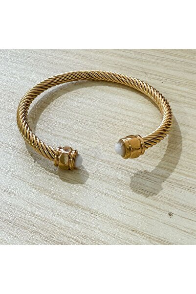 choice2 58-60mm April 12 Month Color Natural Stone Bracelet Stainless Steel P...