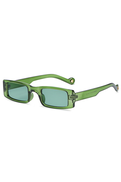Choice1 show as picture green 4pc Small Rectangle Sunglasses Women Fashion Sq...
