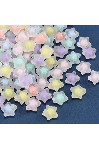 Choice 100pcs Mixed Color 100Pcs 10mm Clear Acrylic Star Beads Loose Spacer B...