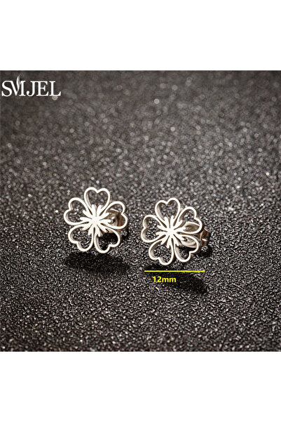 Choice3 GED709S Korean Fashion Daisy Stainless Steel Stud Earrings for Women ...