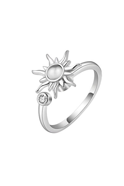 Choice JZ3805P-1-SL21 Anti Stress Anxiety Fidget Rings for Women Satinless St...