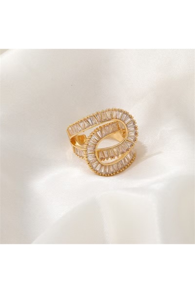 Choice resizable TR-03124-01 New Design Zircon Rings for Women Girls Cubic Zi...