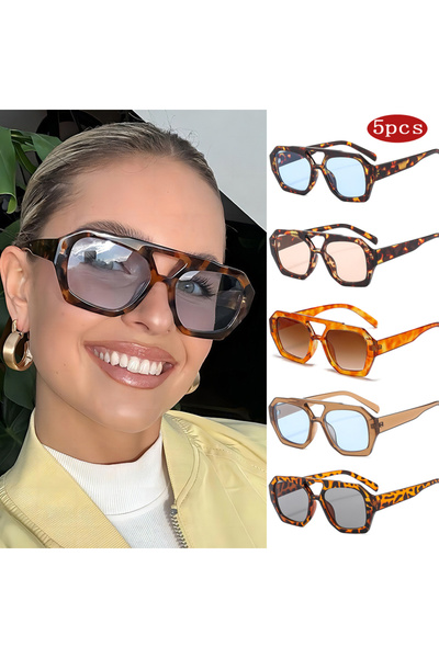 Choice 5pcs z13 5set Female Large Frame Square Sunglasses Fashion New Retro D...