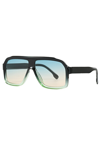 Choice9 black green 1/6pcs Oversized Square Sunglasses Women Men Thick Frame ...