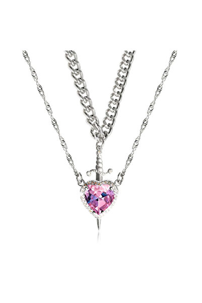 Choice 4 The Snow White Couple Necklace Heart and Sword Pendant Necklace for ...
