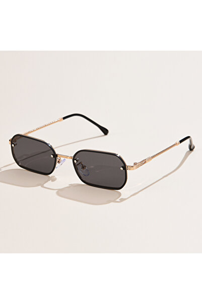 choice2 show as picture black Small Square Rimless Sunglasses Women Brand Tre...