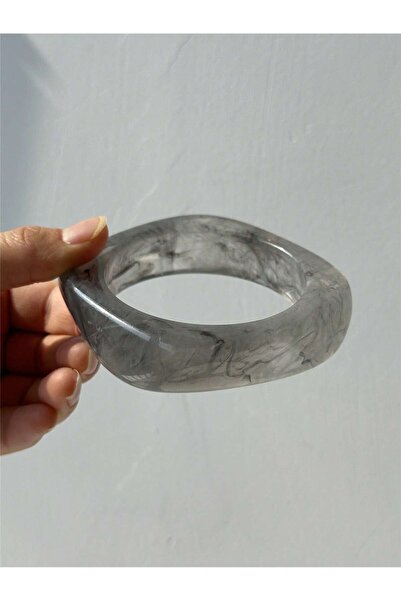 Choice1 D Retro-inspired New Arrival Transparent Gray-Black Resin Bracelet Ir...