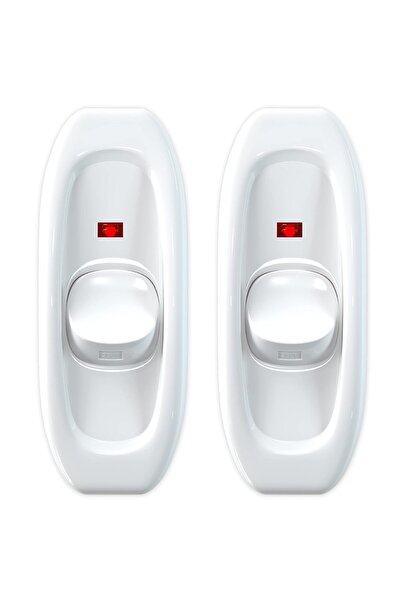 Choice1 2pcs white Appliance Switch Cord Switch Appliance Button On/Off 10A 2...
