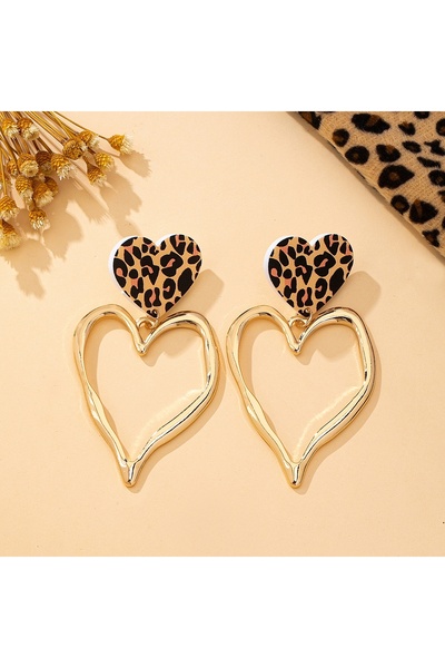 Choice Gold-color A Pair of Women's Earrings, Fashionable and Sweetly Cool Ex...