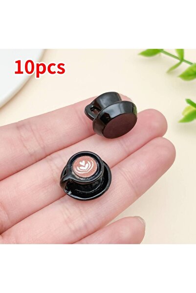 Choice1 23956-10pcs 10/20pcs/lot Cute Latte Art Coffee Cup Charms 3D Resin Dr...