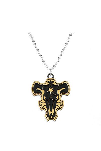 Choice A-168 Anime Black Clover Necklace Earring Asta Black Bull Metal for Wo...