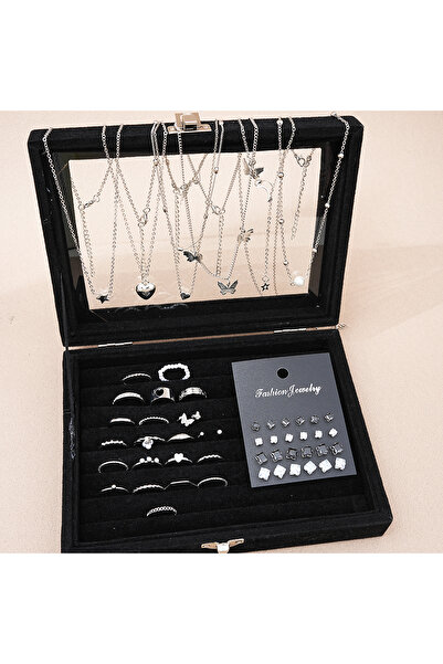 Choice Nobox Silver Color 51 Pcs/Set Silver Color Chic Jewelry Set For Women ...