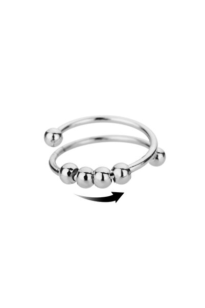 Choice JZ2769P Anti Stress Anxiety Fidget Rings for Women Satinless Steel Spi...