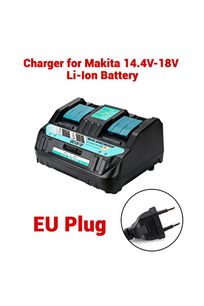 Choice1 EU Plug 18V DC18RD Dual-Port Battery Charger Lithium Battery Rapid Ch...