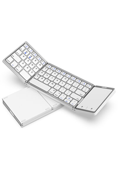 Choice WHITE Seenda Foldable Wireless Bluetooth Keyboard Rechargeable Folding...