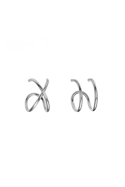 Choice 2PC Silvery Stainless Steel Clip Earrings for Women High Quality Creat...