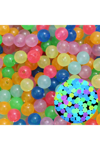 Choice1 6mm about 100pcs random mix 50-100pcs 6/8/10mm Luminous Round Loose S...
