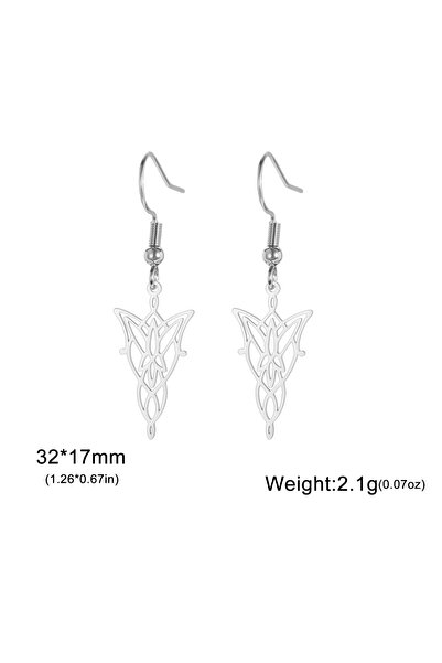 Choice A Steel color The Lord of the Rings Pendant Earrings Stainless Steel E...