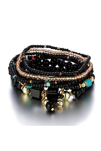 Choice 6 Bohemia Colorful Rice Beads Bracelet Set For Women Summer Handmade B...