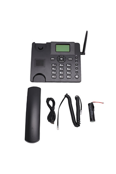 Choice black Wireless GSM Desk Telephone Quadband Dual SIM Card 2G Fixed Cord...