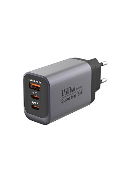 Choice1 EU Plug Quick Charge 3.0 Fast Charger Muti Total 150W 3 Port USB Type...