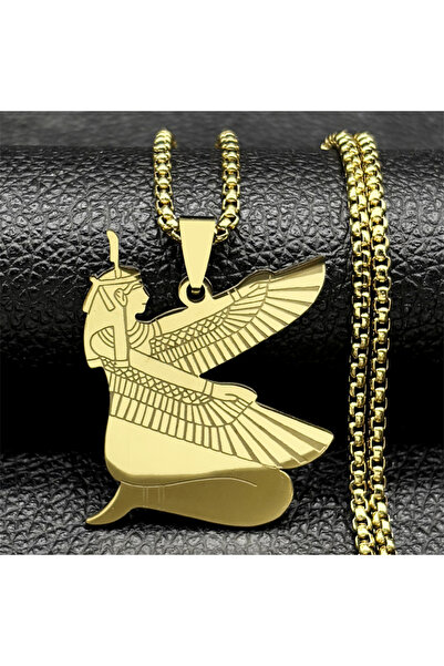 Choice 60cm BOX GD Egyptian Isis Goddess of Life Necklace for Women Men Stain...