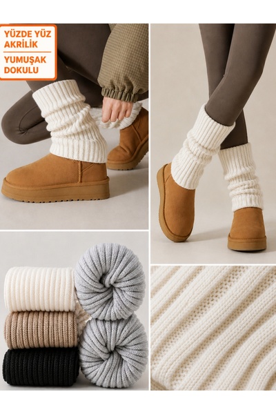 EMKA GİYİM 100% Ακρυλικό Premium Knitwear Πλεκτό Καλσόν Ποδιών Θερμότερο Ποδιών