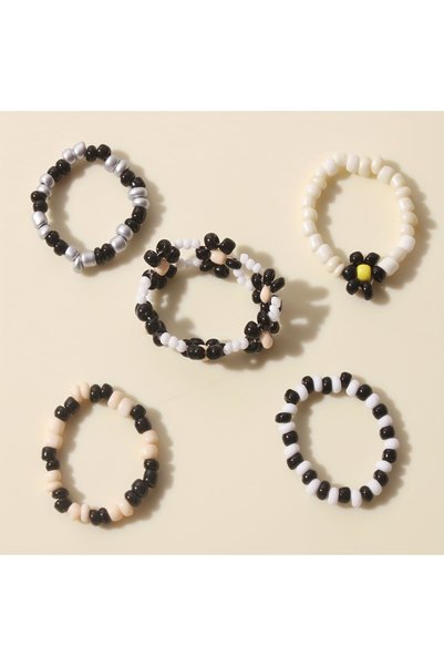 Choice1 D style Korean Colorful Small Flower Ring Sets Bohemia Handmade Multi...