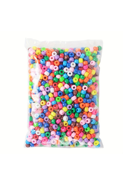 Choice1 1000pcs 500/1000pcs Pony Candy Colorful Plastic Beads For Jewelry Mak...