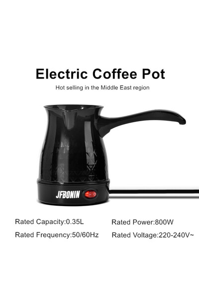 Choice EU black JFBONIN 0.35L Electric Turkish Plastic Coffee Pot Electric Ke...