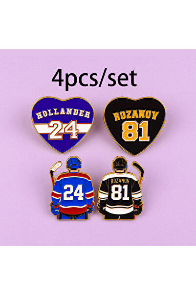 Choice 4pcs Canadian TV Show Enamel Pin Cartoon Brooch For Coat Ice Hockey Br...