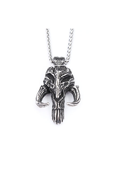 Choice 60cm Chain Vintage 316L Stainless Steel Black Mandalorian Pendant Neck...