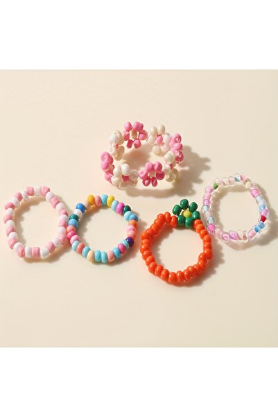 Choice E style Korean Colorful Small Flower Ring Sets Bohemia Handmade Multi ...
